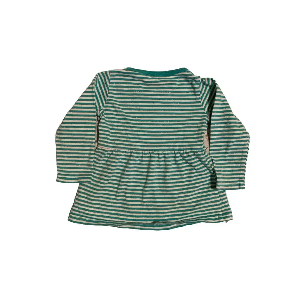 Carter's Shirt Bundle. Striped Tees with Silver Heart Detail. 9 Months
